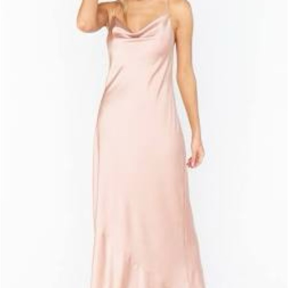 Show Me Your MuMu Tuscany Rose Gold Pink Maxi Slip Dress for Weddings